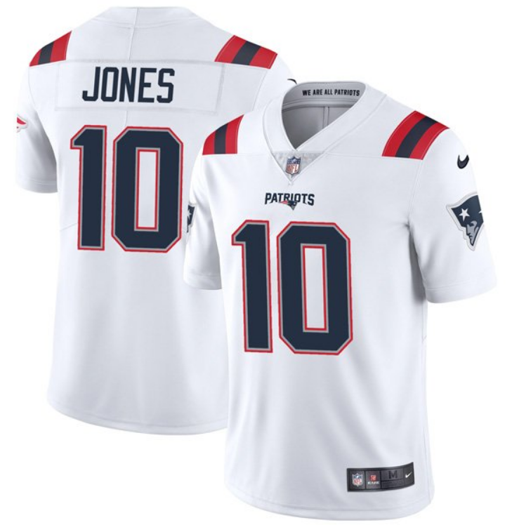 Men's New England Patriots #10 Mac Jones White NFL 2021 Draft Vapor Untouchable Limited Stitched Jersey Men's New England Patriots #10 Mac Jones White NFL 2021 Draft Vapor Untouchable Limited Stitched Jersey
